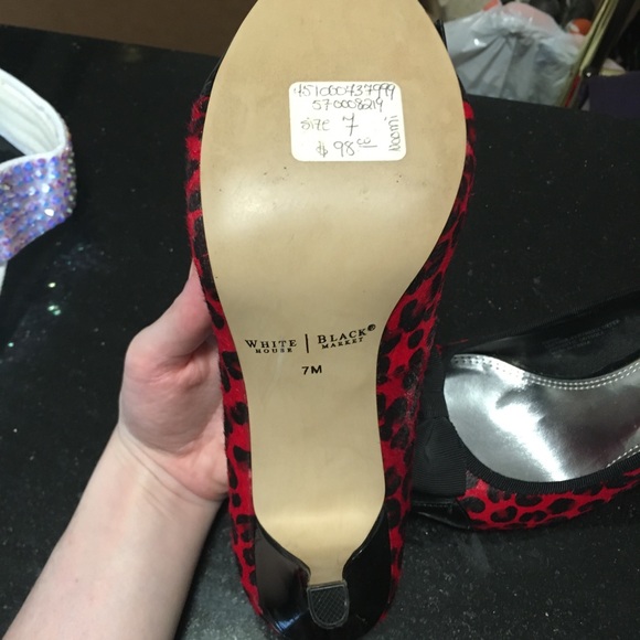 Red Leopard print high heels - Picture 2 of 3